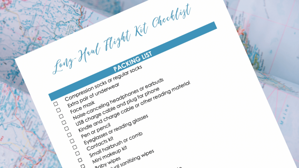 Long Haul Flight Kit Checklist