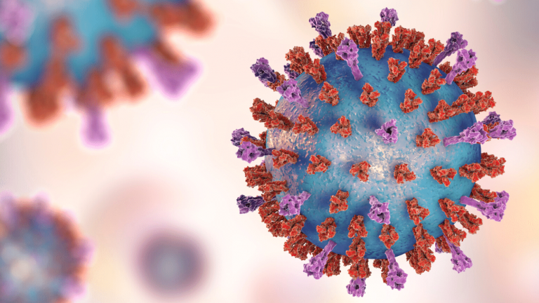 Macro photo of viruses