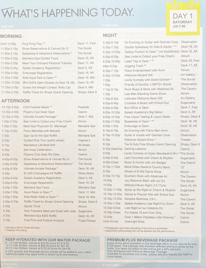 Day 1 newsletter