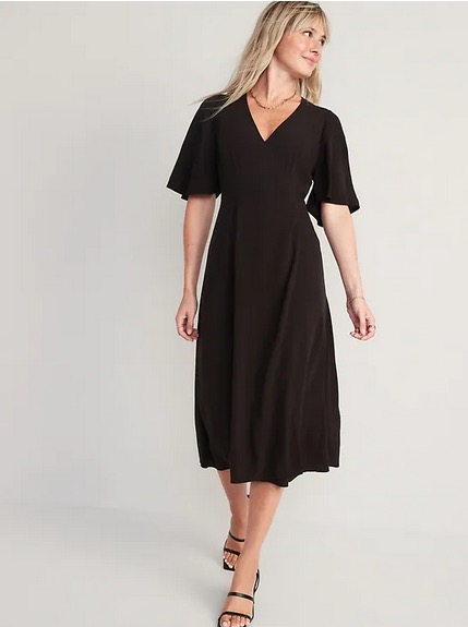 Flutter sleeve dress