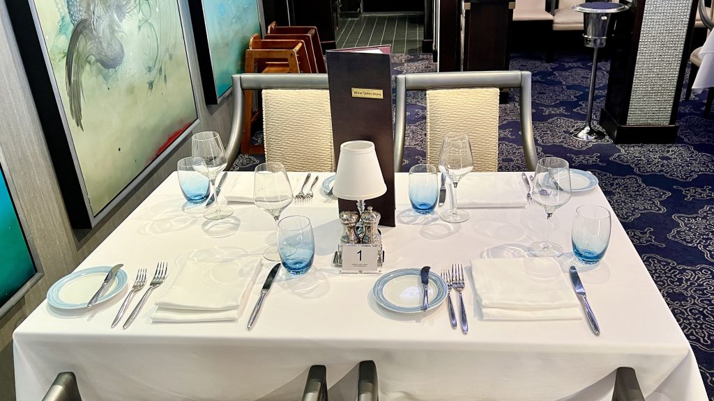 table set in a specialty restaurant