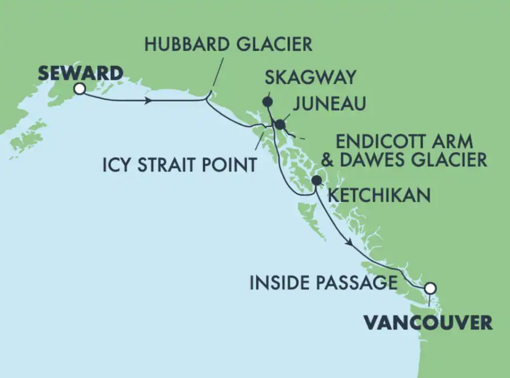 One way Alaska cruise