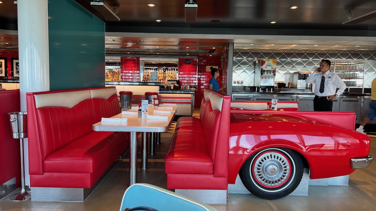 American Diner car booth