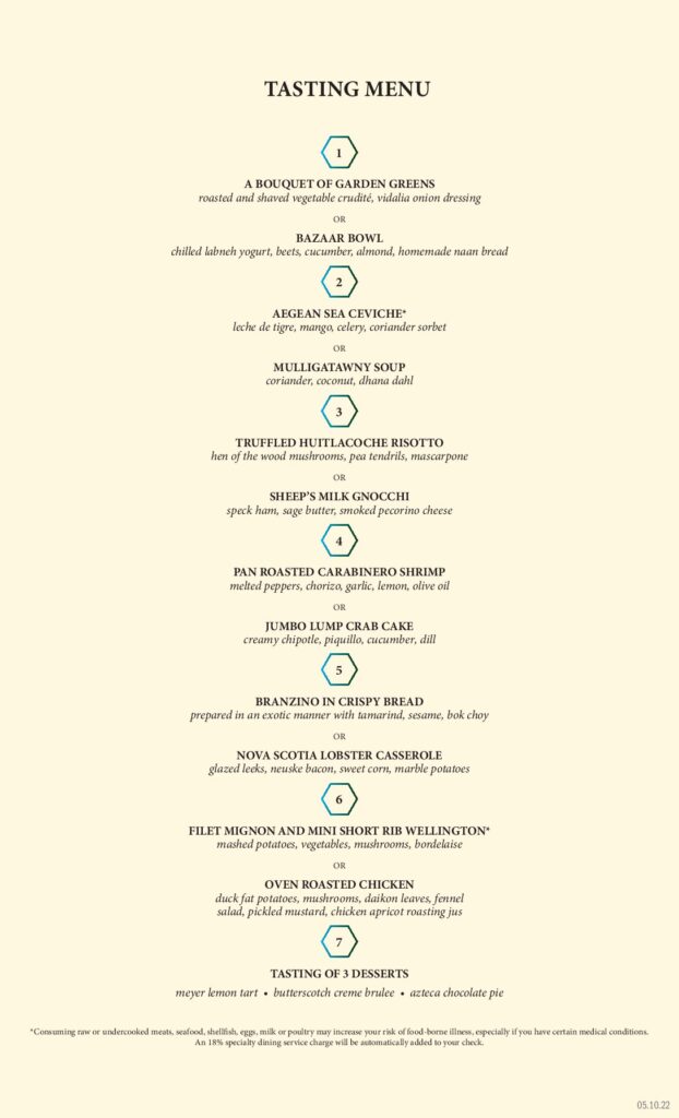 Eden Tasting menu pdf