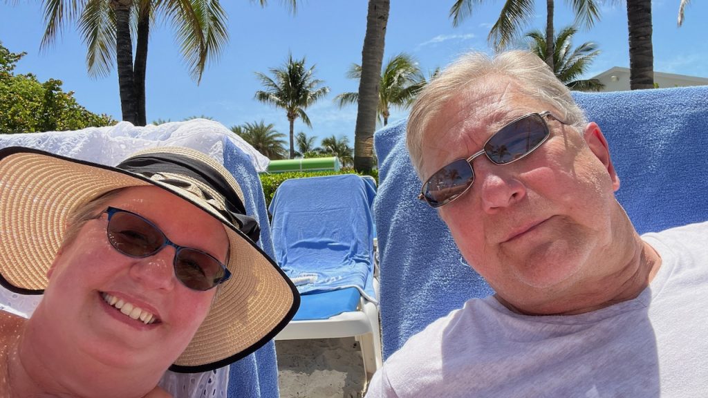 Enjoying the sun at Great Stirrup Cay