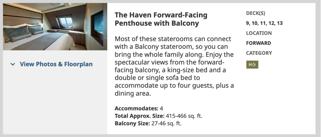 Haven Forward Facing Penthouse