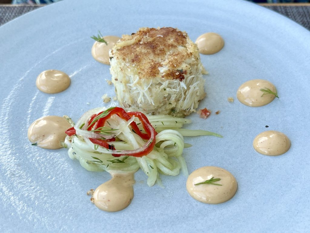 Jumbo lump crab cake at Eden