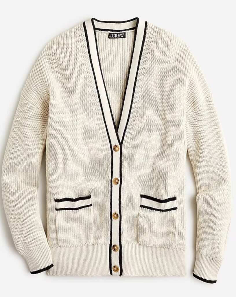 Cardigan ecru black