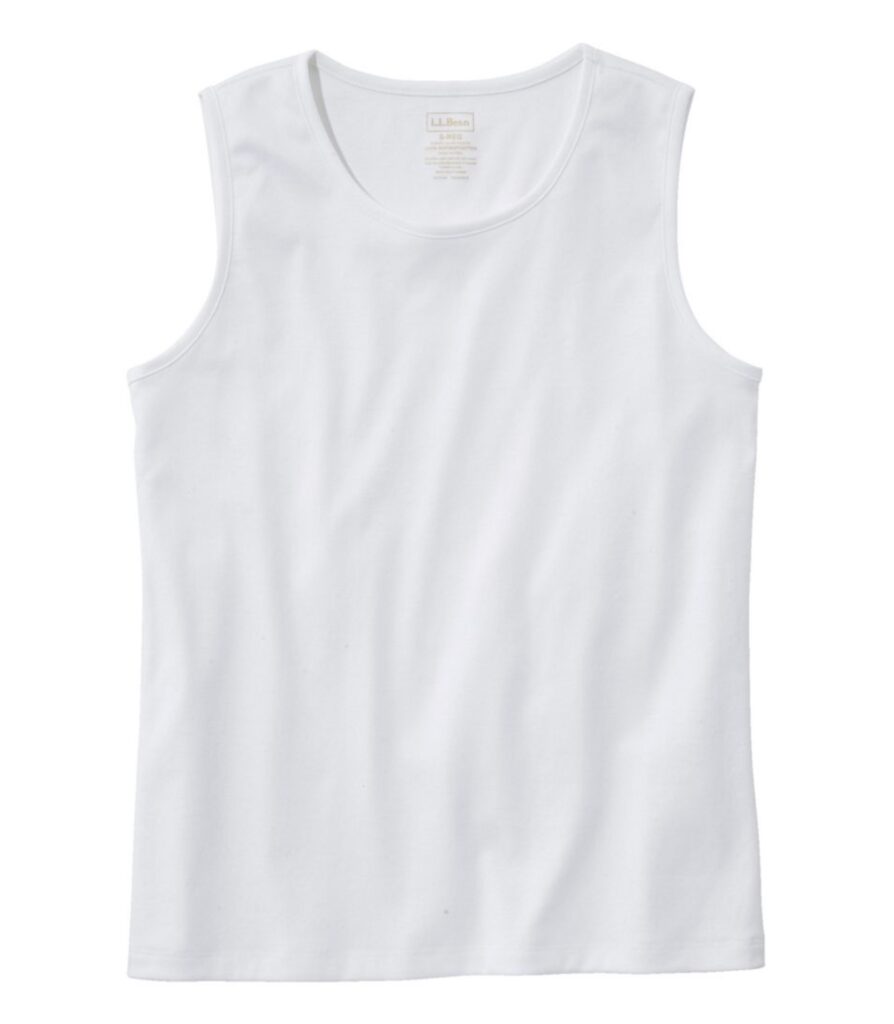 LL Bean white tank