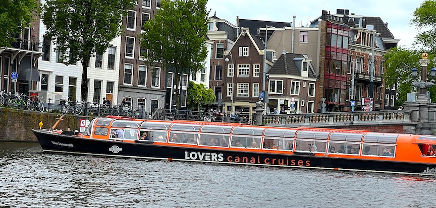 Amsterdam canal cruise large boat