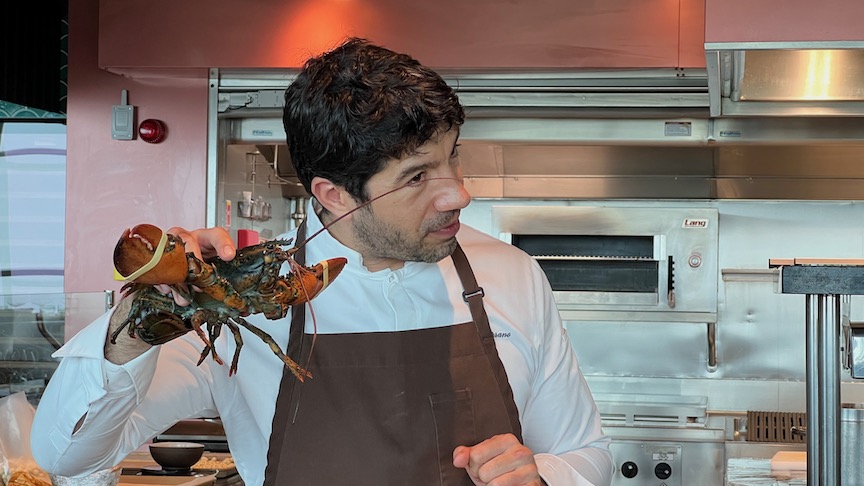 Chef and lobster