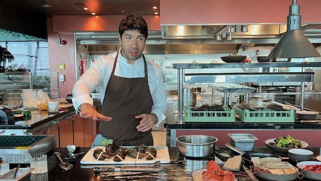 Chef explaining about lobster edited 1