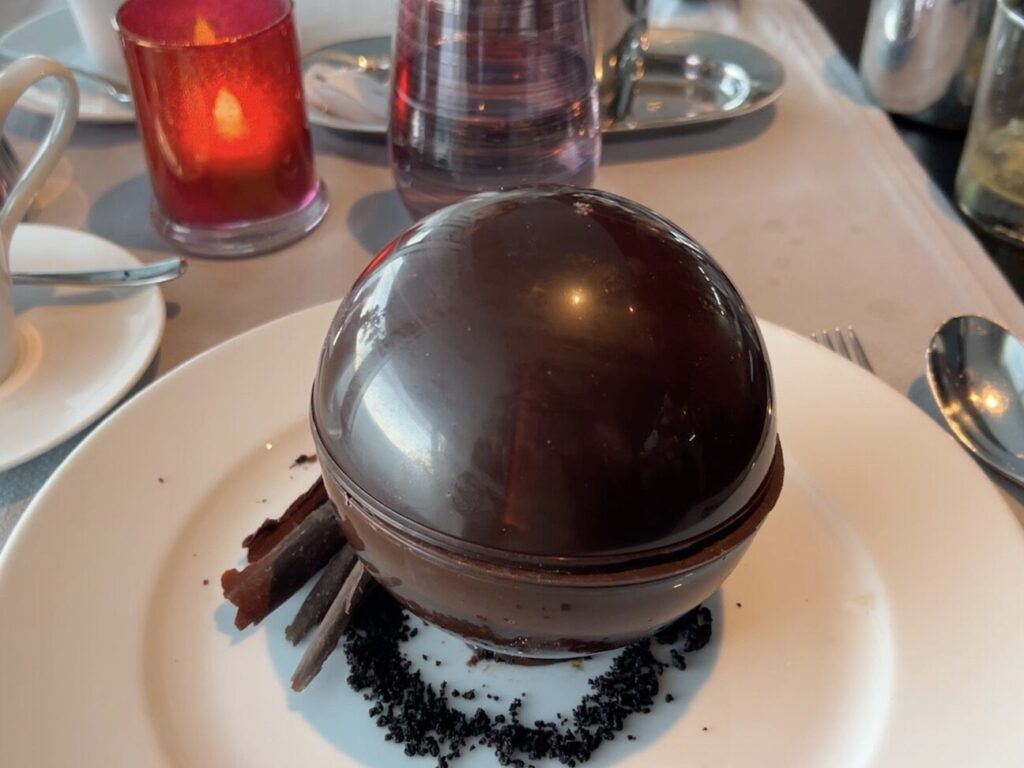 Chocolate sphere before edited
