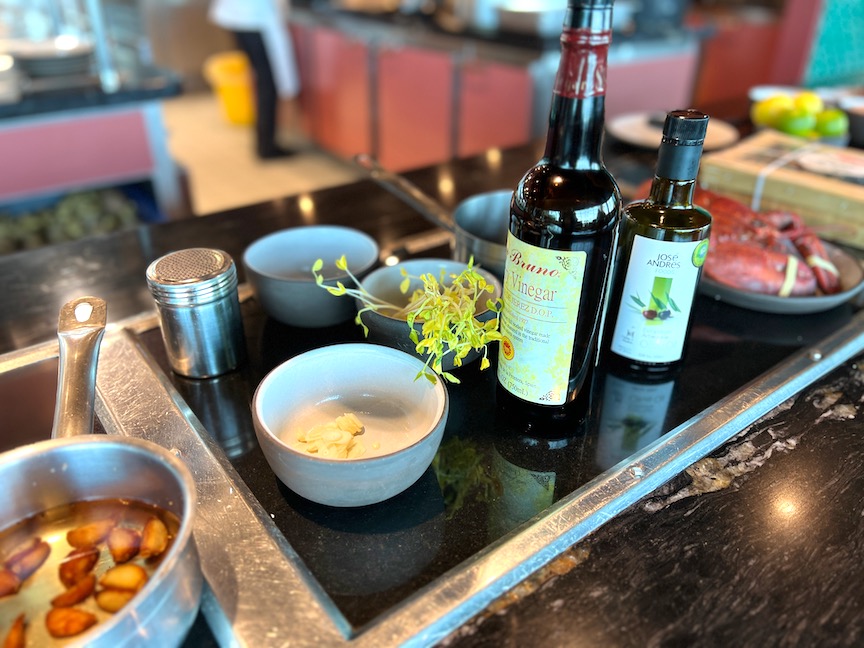 Cooking class ingredients