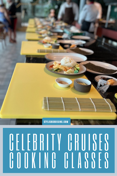 Pinterest pin Celebrity Cruises cooking classes