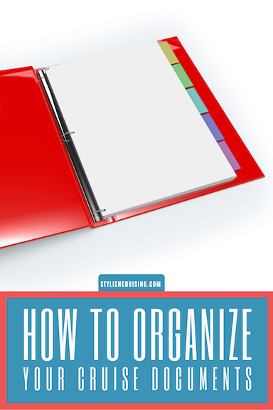 Pinterest pin How to organize your cruise documents