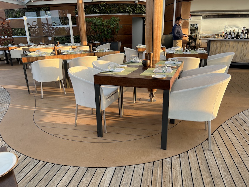 Tables at Rooftop Garden Grill