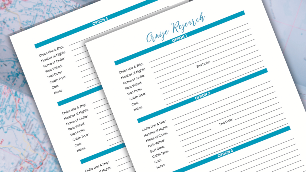 cruise research forms