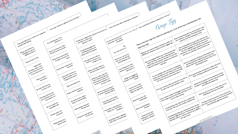 Cruise Tips (PDF)
