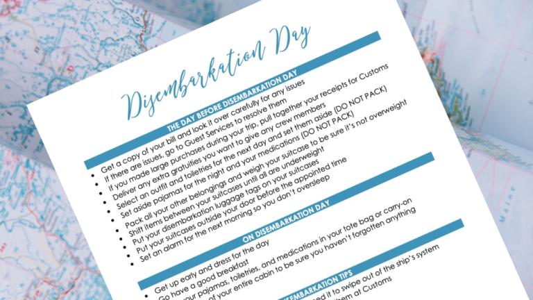 Disembarkation Day Checklist (PDF)
