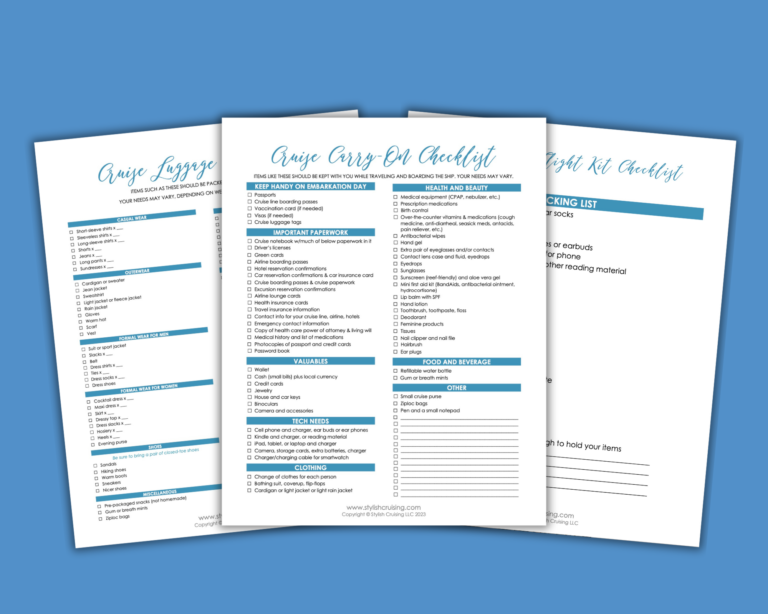 Plan Your Packing pages