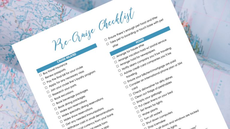Pre-Cruise Checklist (PDF)