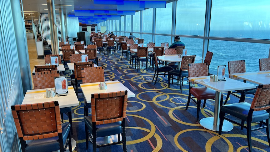 Solstice Oceanview Cafe seating 2