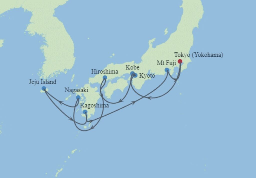 12 night cruise around Japan