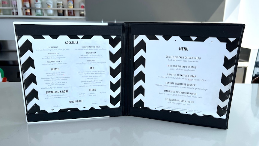 Apex Retreat Bar Menu