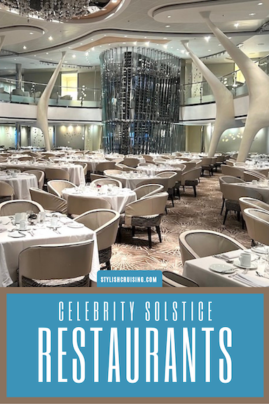 Pinterest pin Celebrity Solstice Restaurants