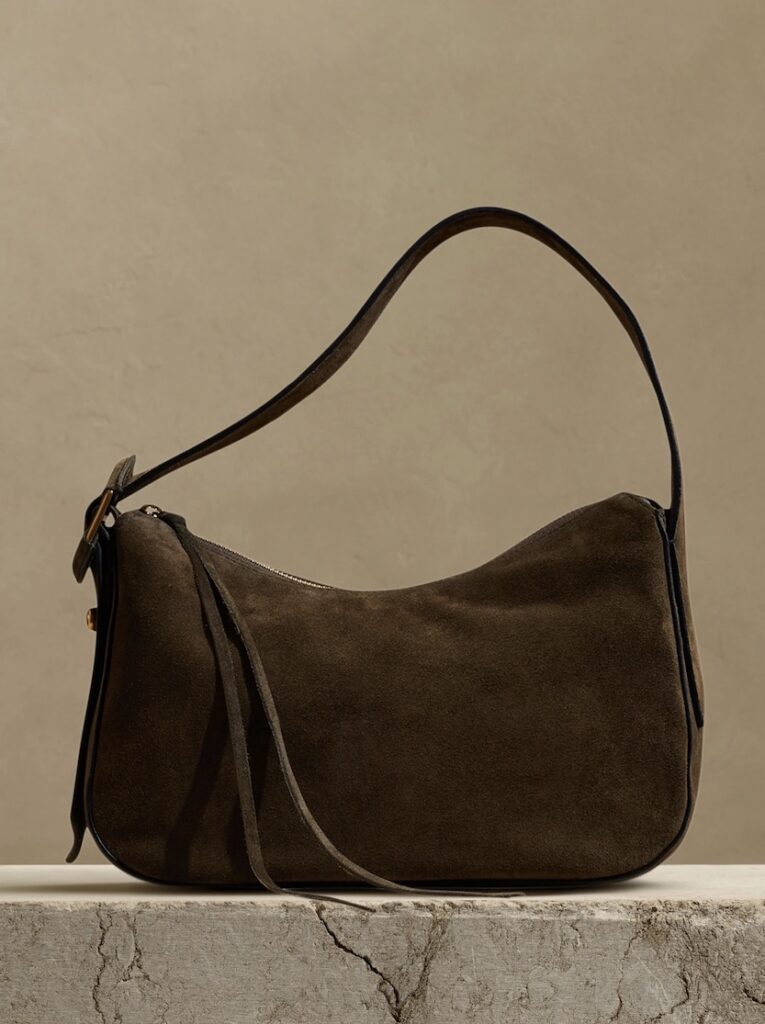 Suede shoulder bag