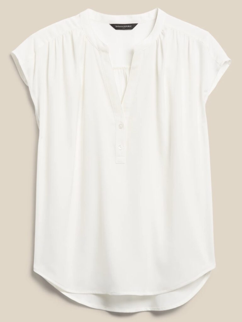 White dolman top