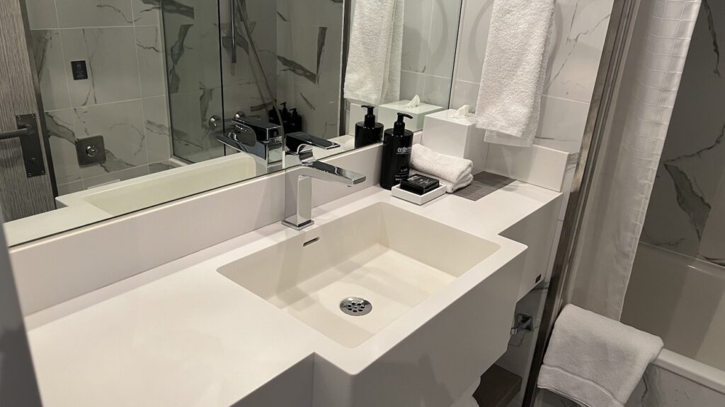 Sky Suite On Celebrity Millennium bathroom sink