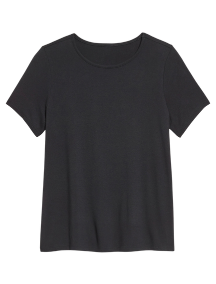 Black ss crew neck tee