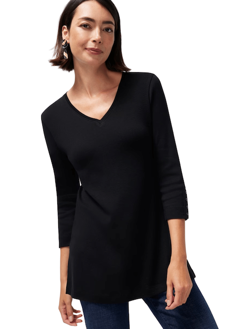 Chicos black pima tunic