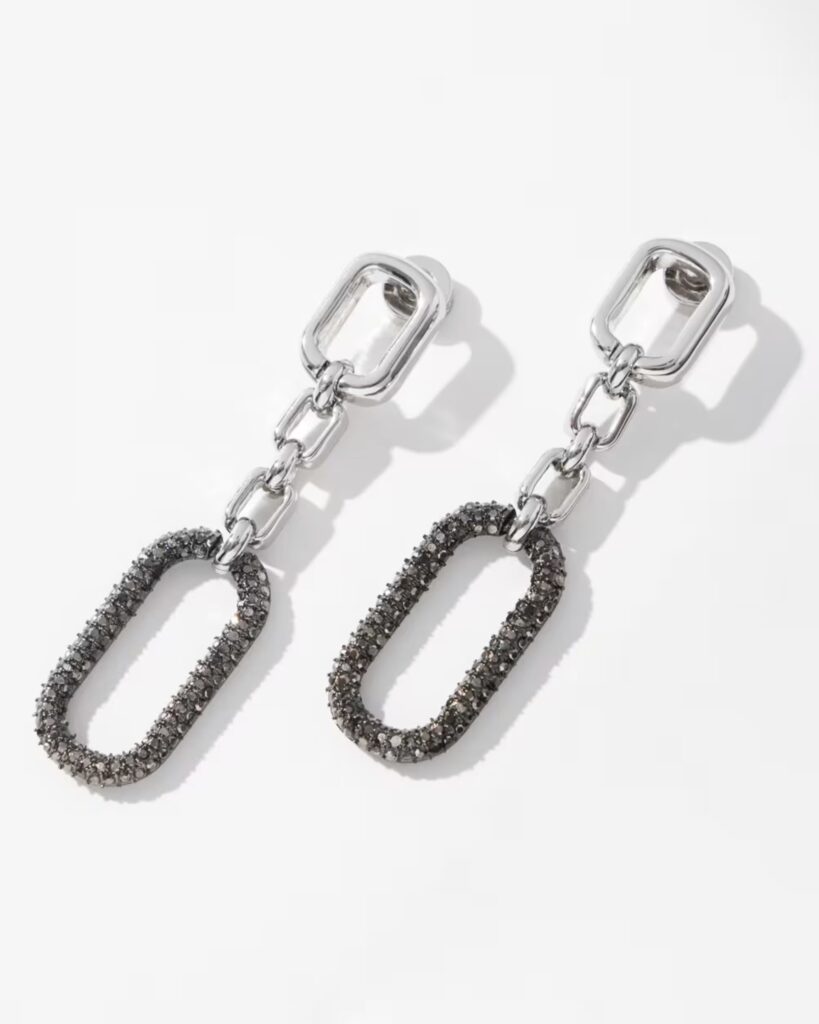Chicos pave linear earrings