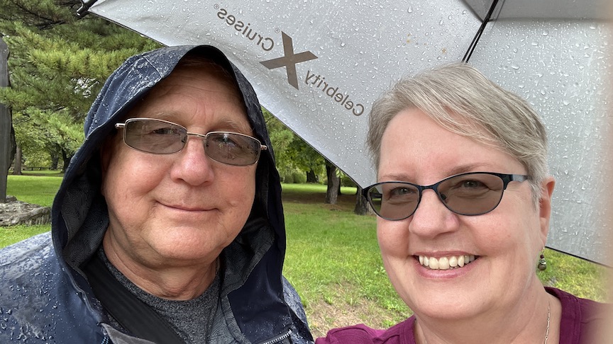 Exploring Hirosaki castle in the rain