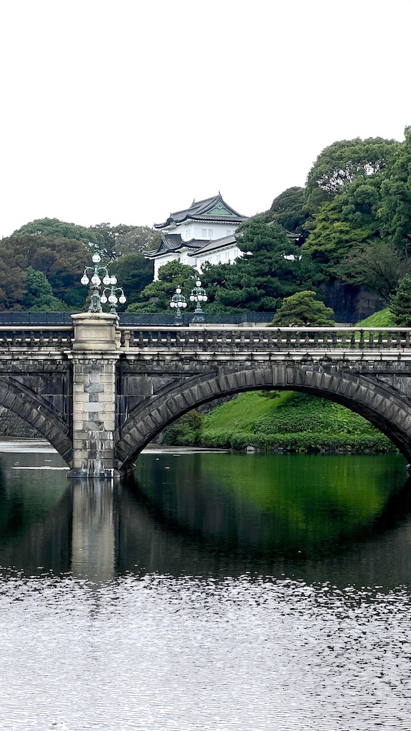 Cruise to Japan - view of bridge in the foreground with a portion of the Imperial Palace in the background