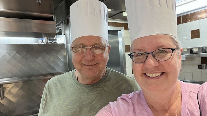 In our chef hats