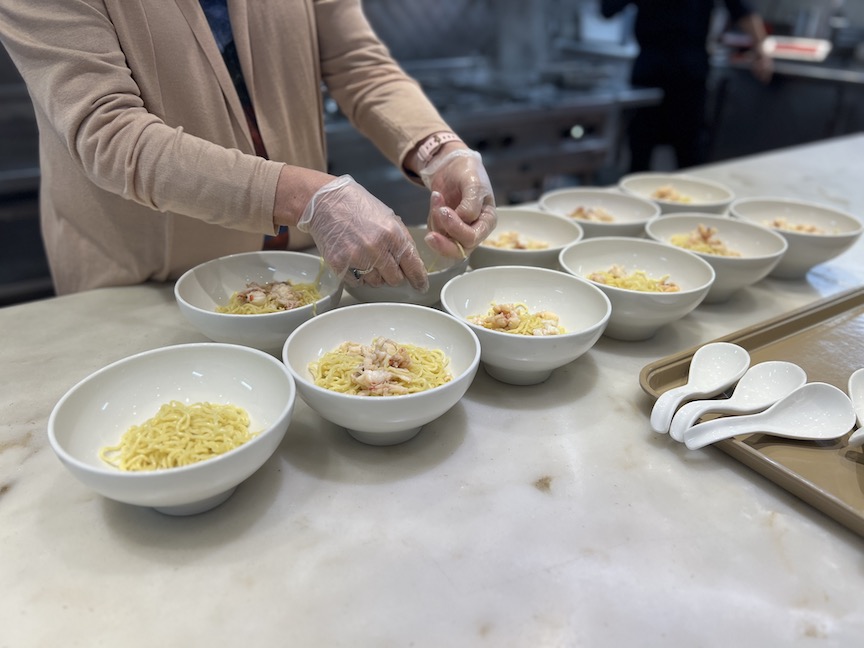 Plating the dishes