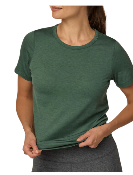 Wooland green ss merino shirt