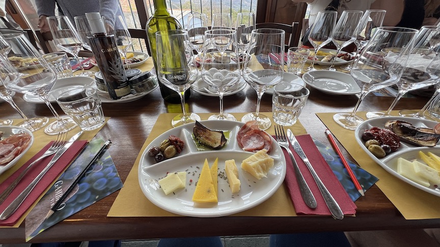 Gambino winery place setting