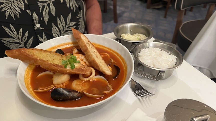 Ocean Blue seafood dish