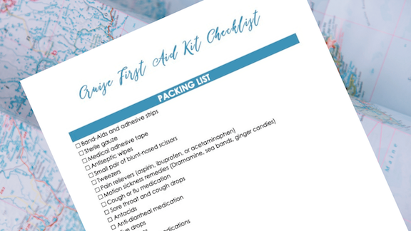 Cruise First Aid Kit Checklist