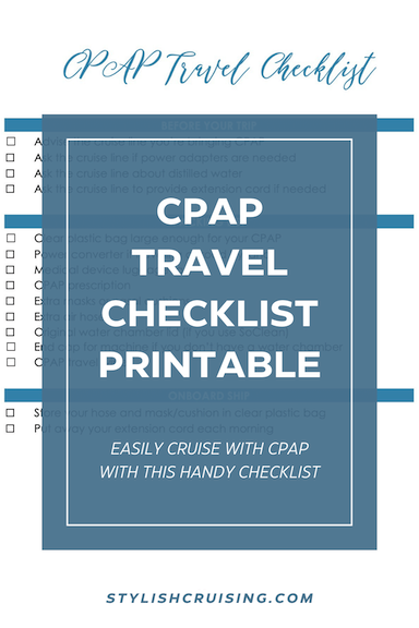 Pinterest Pin CPAP Travel Checklist