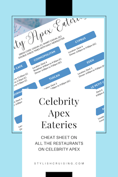 Pinterest Pin Celebrity Apex Eateries Printable