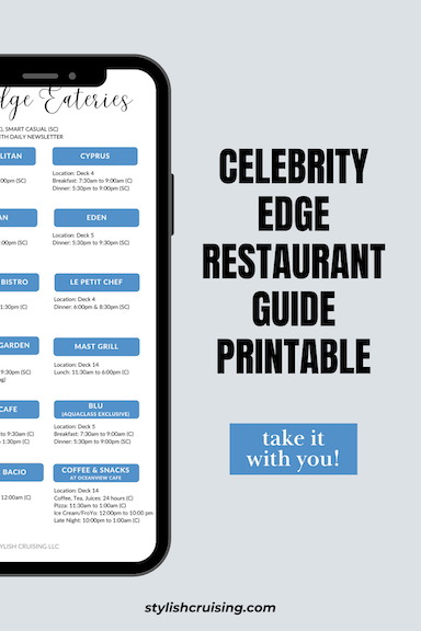Pinterest Pin Celebrity Edge Eateries Printable