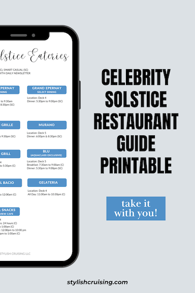 Pinterest Pin Celebrity Solstice Eateries Printable