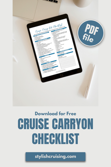 Pinterest Pin Cruise Carryon Checklist