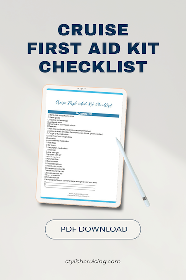 Pinterest Pin Cruise First Aid Kit Checklist